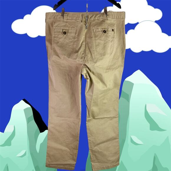 The Territory Ahead Men's 42 Mission Comfort Khaki Tan Flat Front Chino Pants - Picture 2 of 9